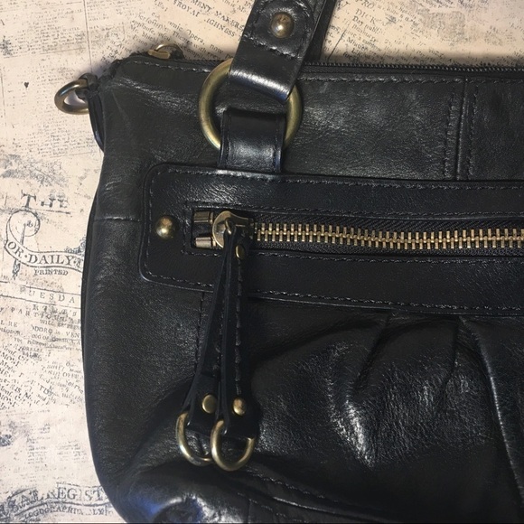 Fossil black leather hand bag - Picture 2 of 10